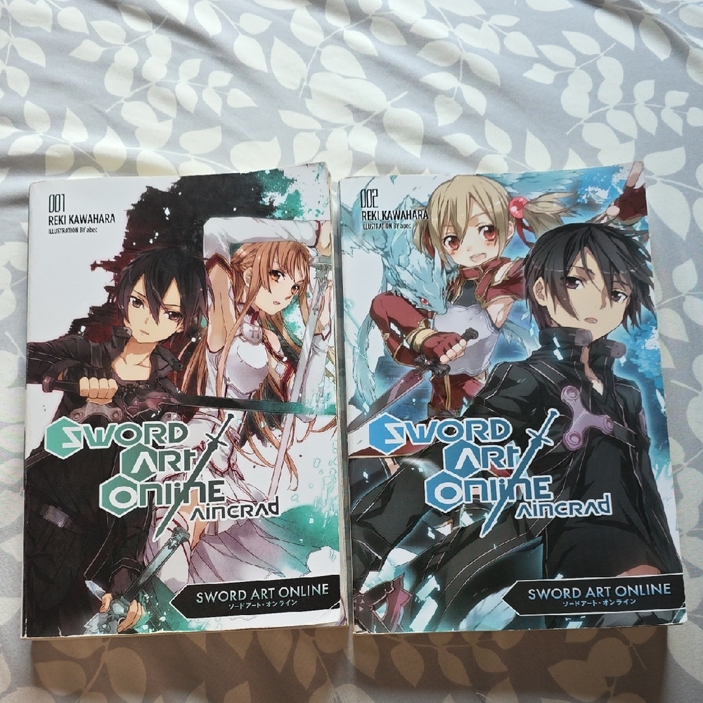 Sword Art Online Aincrad Light Novel Volume 1 & 2